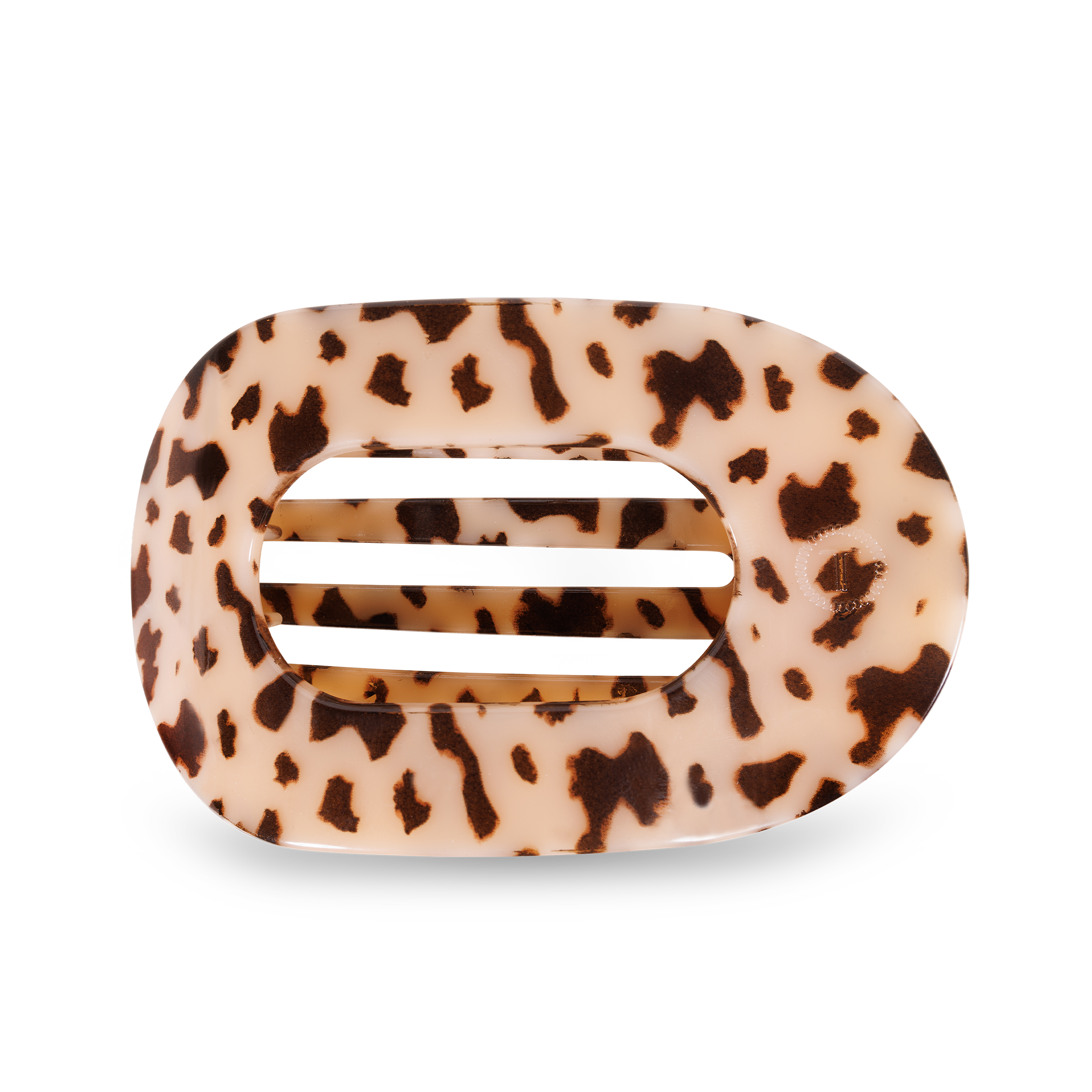 TELETIES - Blonde Tortoise Large Flat Round Clip