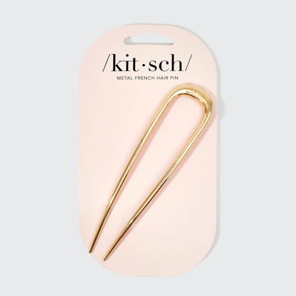 KITSCH - Metal French Hair Pin 1pc- Gold