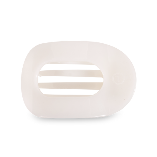 TELETIES - Coconut White Large Flat Round Clip